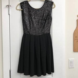 Perfect for NYE! Black sequins low back dress